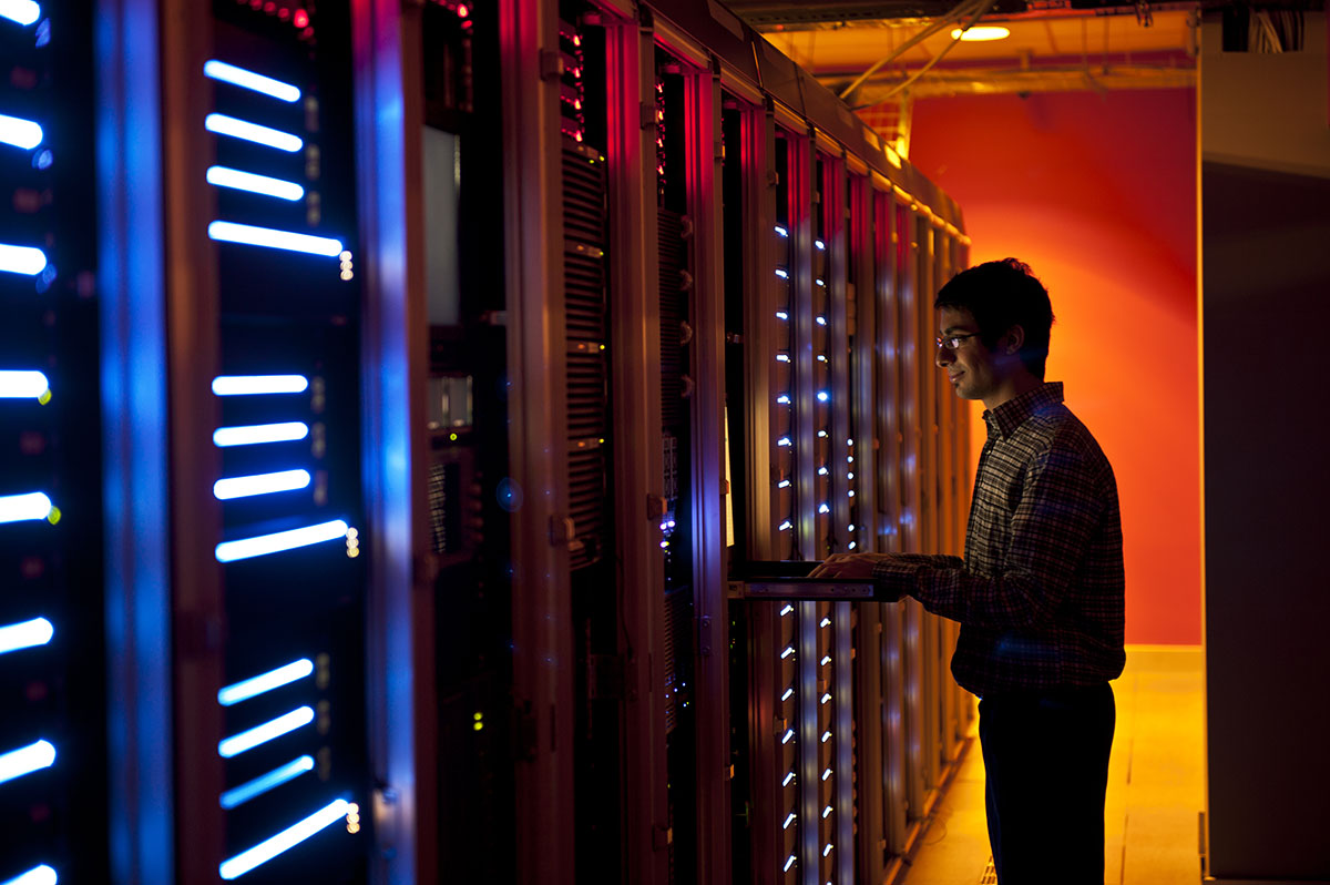 A Systems Engineer at Work in a Data Center